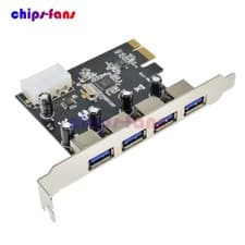 Image of 4 Port PCI-E to USB 3.0 HUB PCI Express Expansion Card Adapter 5 Gbps Speed NEW