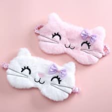 Image of Cute Cat Plush Sleeping Mask – Soft Eye Mask for Sleep & Relaxation