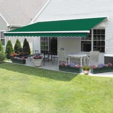 Image of Retractable Manual Awning Canopy Outdoor Patio Garden Sun Shade Shelter