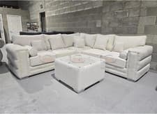 Image of Sab Future Boston Corner Sofa | 2C2 | Boston | Glass Top Coffee Table Teddy |
