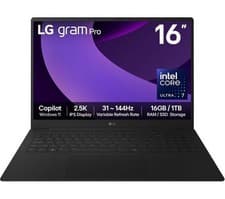 Image of LG GRAM PRO 16 16Z90TP-G LAPTOP 16" CORE ULTRA 7 255H 1TB SSD 16GB DDR5 RAM