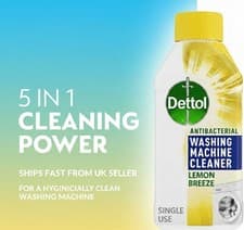 Image of Dettol Lemon Breeze Washing Machine Cleaner, 250ml - 3 Pack