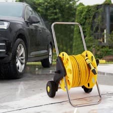 Image of 45m50m Garden Hose Reel Cart Long Handle Water Hose Trolley Yard Irrigation Tool