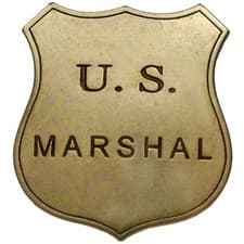 Image of United States U.S Marshal Law Enforcement Western Sherif Badge *FULL METAL*