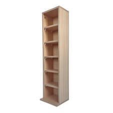 Image of 6 Tier Wooden CD DVD Video Game Book Shelf Storage Rack Organizer Fits 102 CDs
