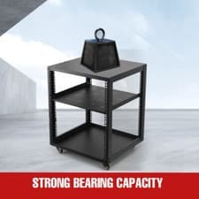 Image of 12U Open Frame Network Rack for Servers&AV Gear, Server Rack with casters