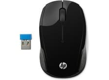 Image of HP Wireless Mouse 200 Black, 2.4GHz, Red LED technology, 1000dpi optical sensor