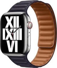 Image of Genuine Apple Watch Leather Link Strap Band 44mm/45mm/46mm - S/M - Ink