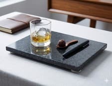 Image of 1x Black 30cm x 20cm Rectangle Marble Chopping Board Kitchen Cutting Boards