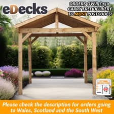 Image of The Heavy Duty Cotswold Gazebo Multiple Sizes Garden Building Pressure Treated