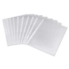 Image of Pack of 1 - 100 - 1000 A4 Clear Punched Pockets Copy Acid Free 30 50 75 Micro