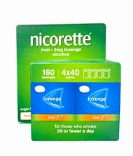 Image of 4 X 40 Nicorette nicotine Fruit Flavour 2mg Sugar-Free | Total 160 Lozenges