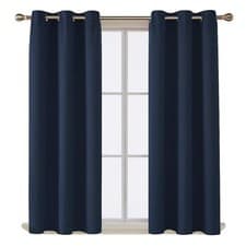 Image of Thick Thermal Blackout Curtains Energy Saving Readymade Insulated Eyelet Curtain