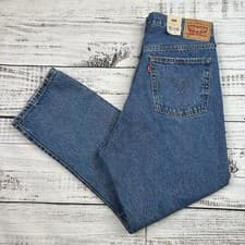 Image of NWT Levis 501 Jeans Womens 32x26 Original Cropped Fit Blue Denim Pants High Rise