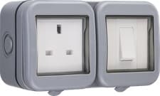Image of BG Electrical Weatherproof IP55 - Single socket with single switch, IP55