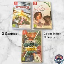 Image of 3 Nintendo Switch GAME CODES -Speed 3 GrandPrix, Syberia, Instant Sports Tennis