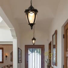 Image of Outdoor Pendant Light Balcony Pendant Lighting Porch Ceiling Lights Garden Lamp