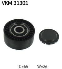 Image of V-Ribbed Belt Deflection/Guide Pulley SKF VKM 31301 Fits Audi VW A4 A4 Allroad