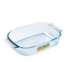 Image of Pyrex Optimum Glass Rectangular Roaster High Resistance Easy Grip 2.7L