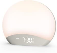 Image of REACHER Sunrise Alarm Clock, Wake Up Light, White Noise Sound Machine, Bedside