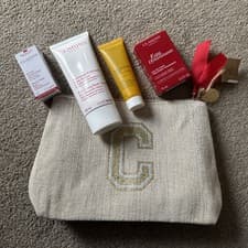 Image of Clarins Smooth Skin Gift Set of 4 Includes 100ml Exfoliating Scrub with Bag BN