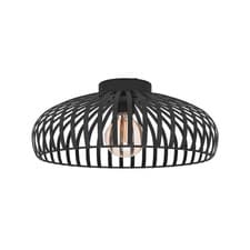 Image of Eglo Mogano Ceiling Light in Black - 17"