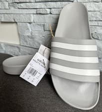 Image of New Adidas Adilette Aqua Men's Grey UK 12