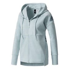 Image of adidas Womens Stadium Zip Hoodie Sweater New Heathered Hooded Jumper Hoody Top