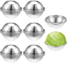 Image of 12 PCS Bath Bomb Molds, 2.1 Inch DIY Metal Bath Bomb Mold Spherical Press Soap M
