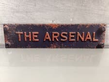 Image of Arsenal Football Club Wooden 2D Sign: The Arsenal - Man Cave, Home Bar, Shed AFC