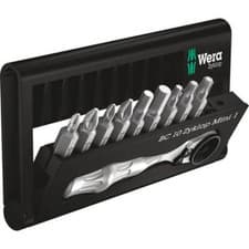 Image of Wera 10 Piece Zyklop Screwdriver Bit Set and Ratchet