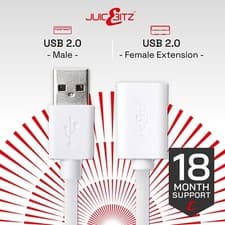 Image of USB Male to USB Female Extension Cable Lead A-Male to A-Female 22AWG Heavy Duty