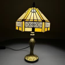 Image of Handcrafted Tiffany Table Lamp Stained Glass Desk Light UK