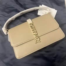Image of Tommy Hilfiger Beige Crossbody Bag – Brand New Gift – Gold Chain Detail 