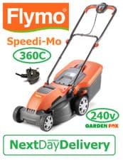 Image of new FLYMO Speedi-Mo 360C Mains Corded 240V Electric Lawnmower 7391736343060