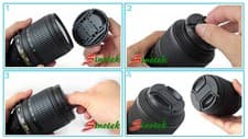 Image of NEW 55 mm 55mm Front Pinch Lens Cover Cap for Sony Alpha DSLR Camera Snap-clips