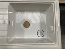 Image of SINGLE BOWL REVERSIBLE DRAINER CERAMIC KITCHEN SINK 1010 X 520MM - RRP £345