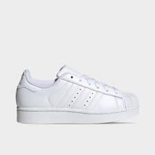 Image of Big Kids adidas Originals Superstar II Casual Shoes White/White/White JH9978 100