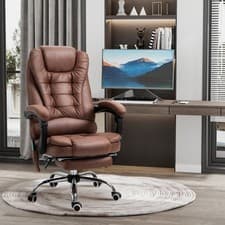 Image of High Back Heated Massage Office Chair with 6 Vibration Points, Black