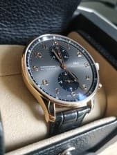 Image of IWC Schaffhausen Men's Portugieser Chronograph 18k Rose Gold 2019 Brand New