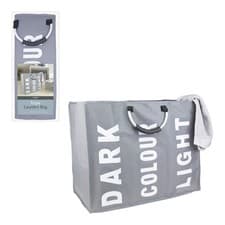 Image of Anika Grey Triple Collapsible Reusable Garment Clothes Laundry Bag Storage Bin