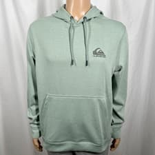 Image of Quiksilver Men's Large Light Green Gridliner Casual Pullover Sweatshirt Hoodie