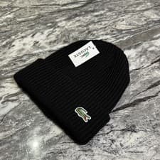 Image of Lacoste Black Beanie