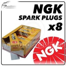 Image of 8x NGK SPARK PLUGS Part No. BPR4FS-15 Stock No. 2727 New Genuine NGK SPARKPLUGS