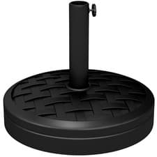 Image of Outsunny 18kg Concrete Parasol Base with Rattan Effect Heavy Duty Umbrella Stand