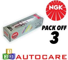 Image of NGK Laser Iridium Spark Plug set - 3 Pack - Part No: LZKR6AI-10G No. 97999 3pk