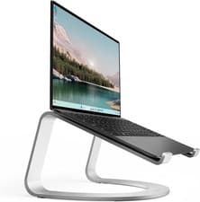 Image of Twelve South Curve Laptop Stand, MacBook Stand - Aluminum Laptop Holder Silver