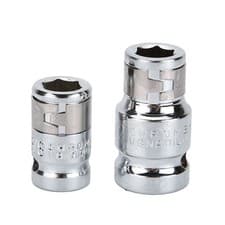 Image of 2 Pcs 3/8 1/2 Drive 10mm Hex Hexagon Screwdriver Bit Holder Socket Adapter Kit