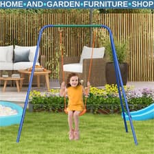 Image of 2 in 1 Baby Nursery Swing with Safety Belt Comfortable Seat and Metal for Kids