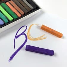 Image of Chalk Pastels Soft Art Square Coloured Crayons 12 or 24 Pack for Schools Bright